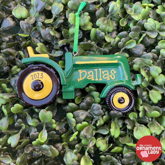 Green Tractor Ornament