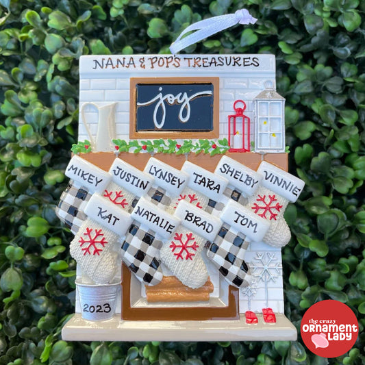 Fireplace Mantel Ornament - Family of Ten