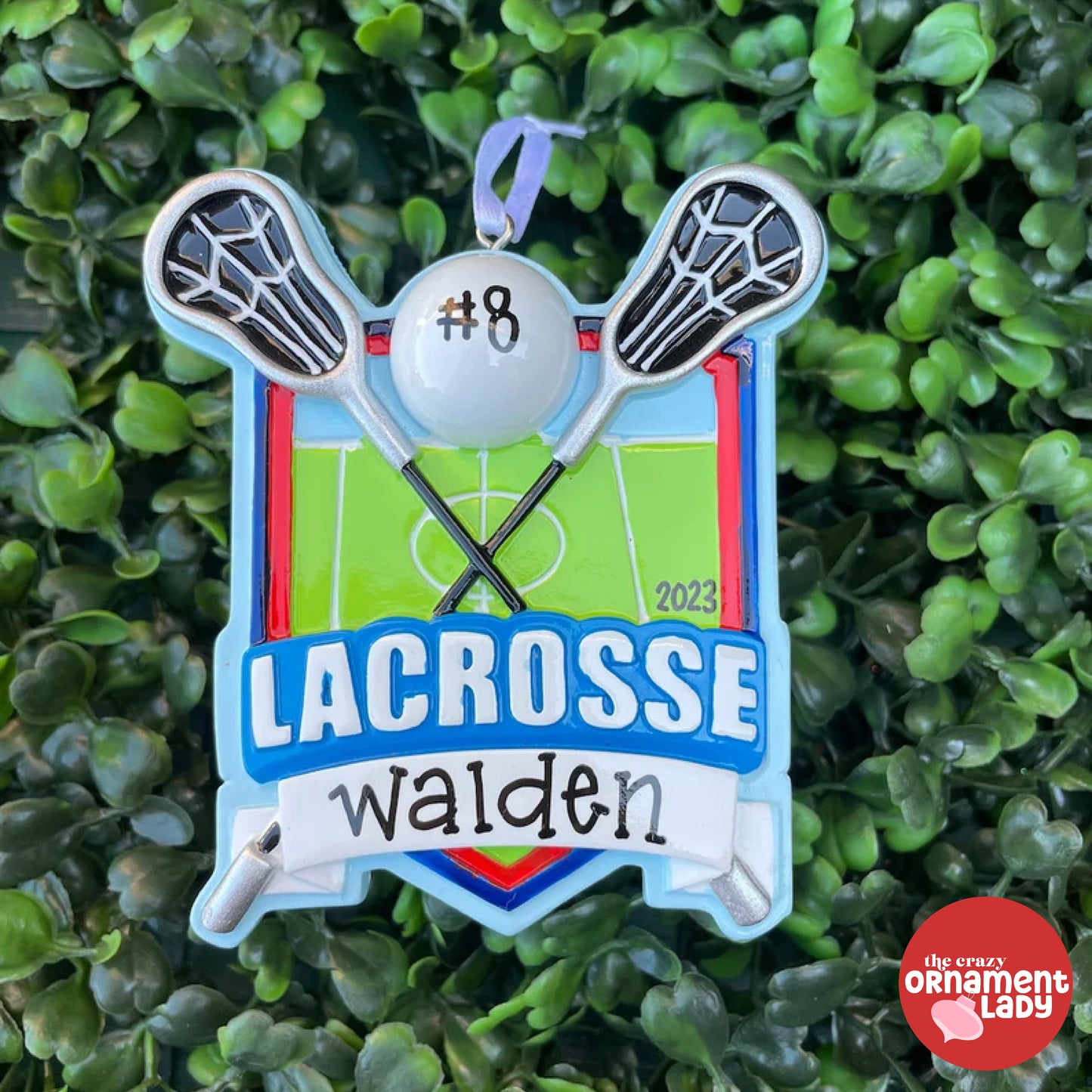 Lacrosse Shield Ornament