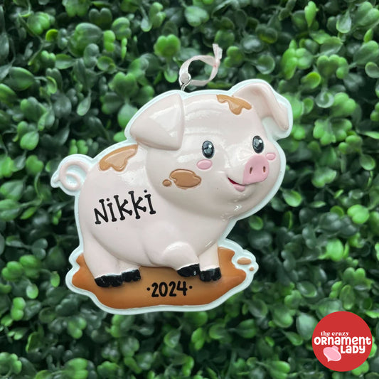 Messy Pig Ornament