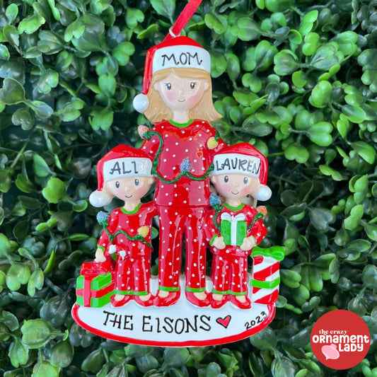 Mom and Two Children Ornament