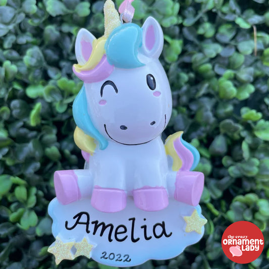 Pastel Unicorn Ornament