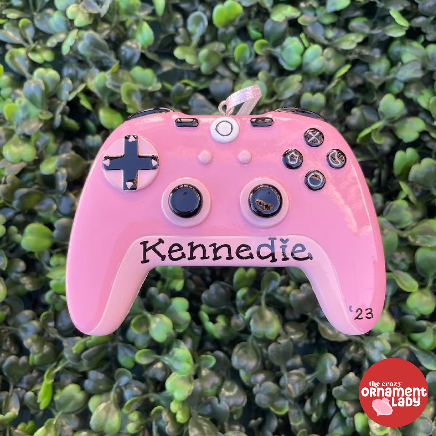 Pink Game Controller Ornament