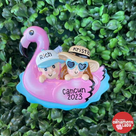 Pool Float Couple Ornament