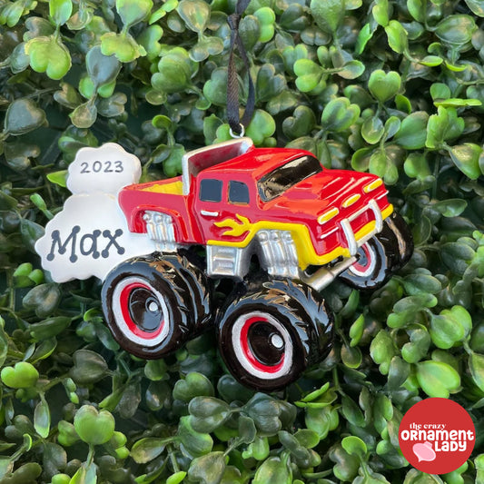 Red Monster Truck Ornament