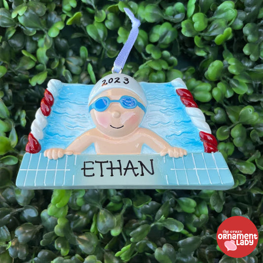 Swimming Boy Ornament