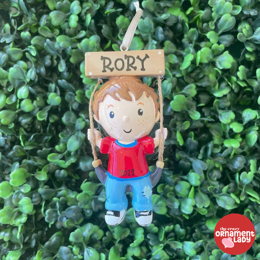 Swinging Boy Ornament