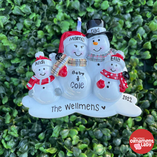 We're Expecting + 2 Children Family Ornament
