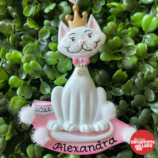 White Cat Ornament