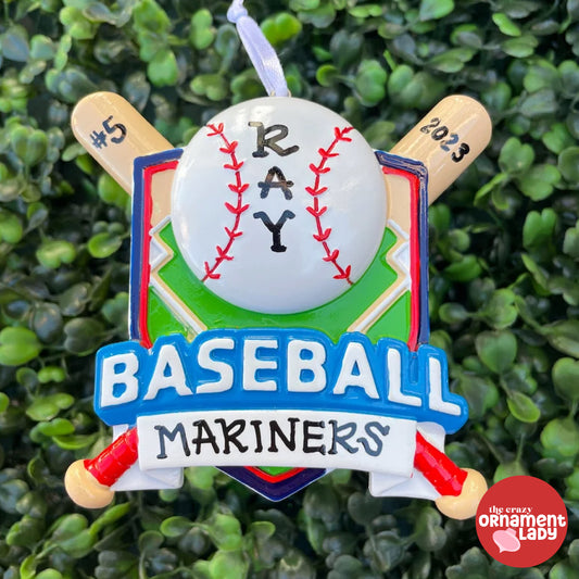 Baseball Shield Ornament