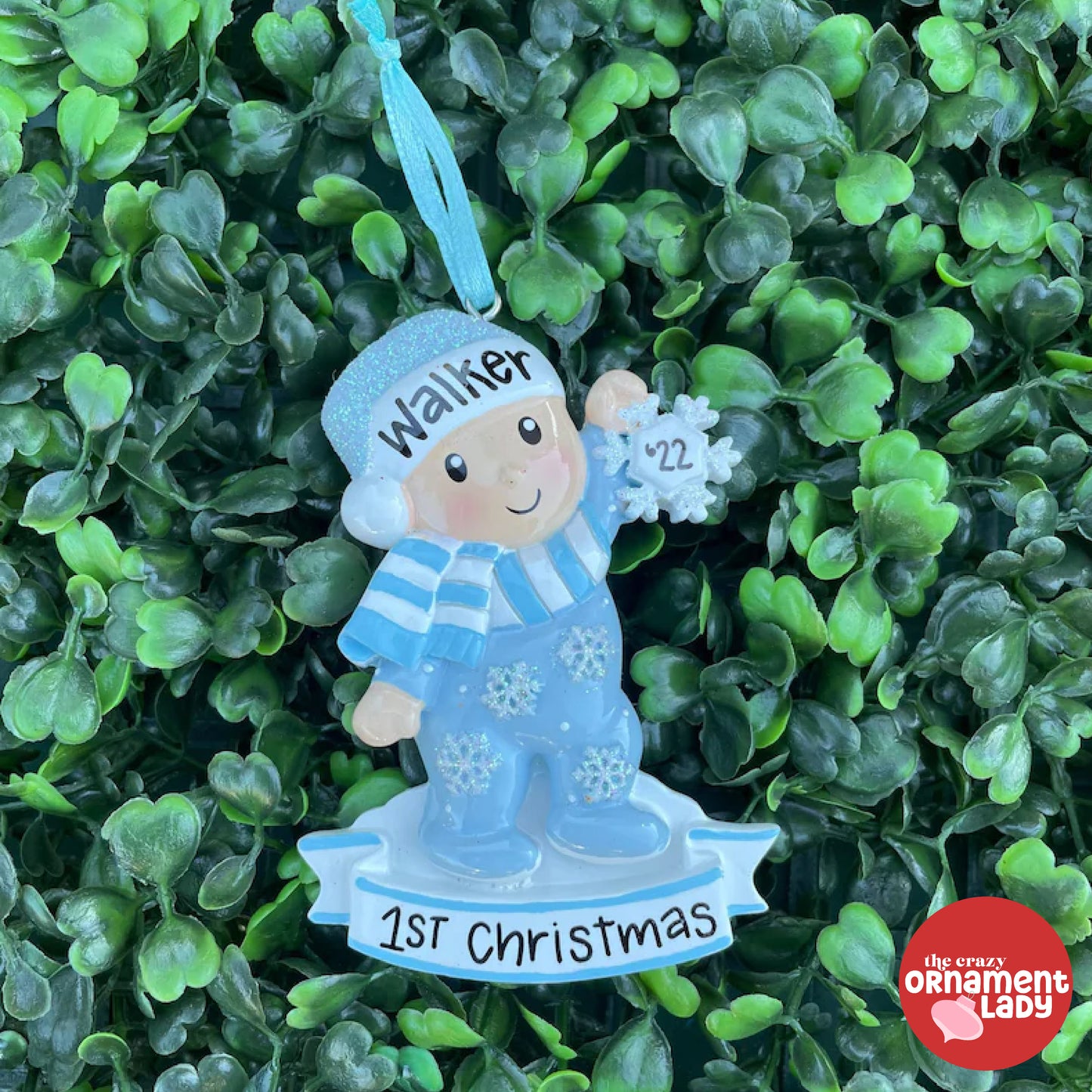 Blue Christmas Jammies Ornament