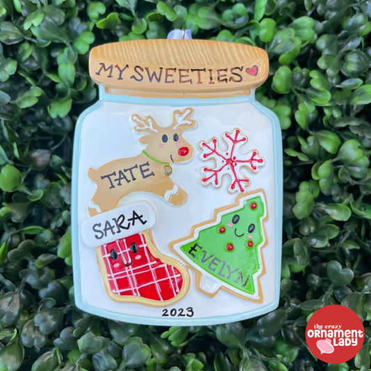 Cookie Jar Ornament - Family of Three