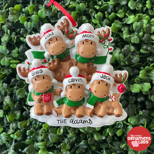 Cutesy Moose - Family of Five
