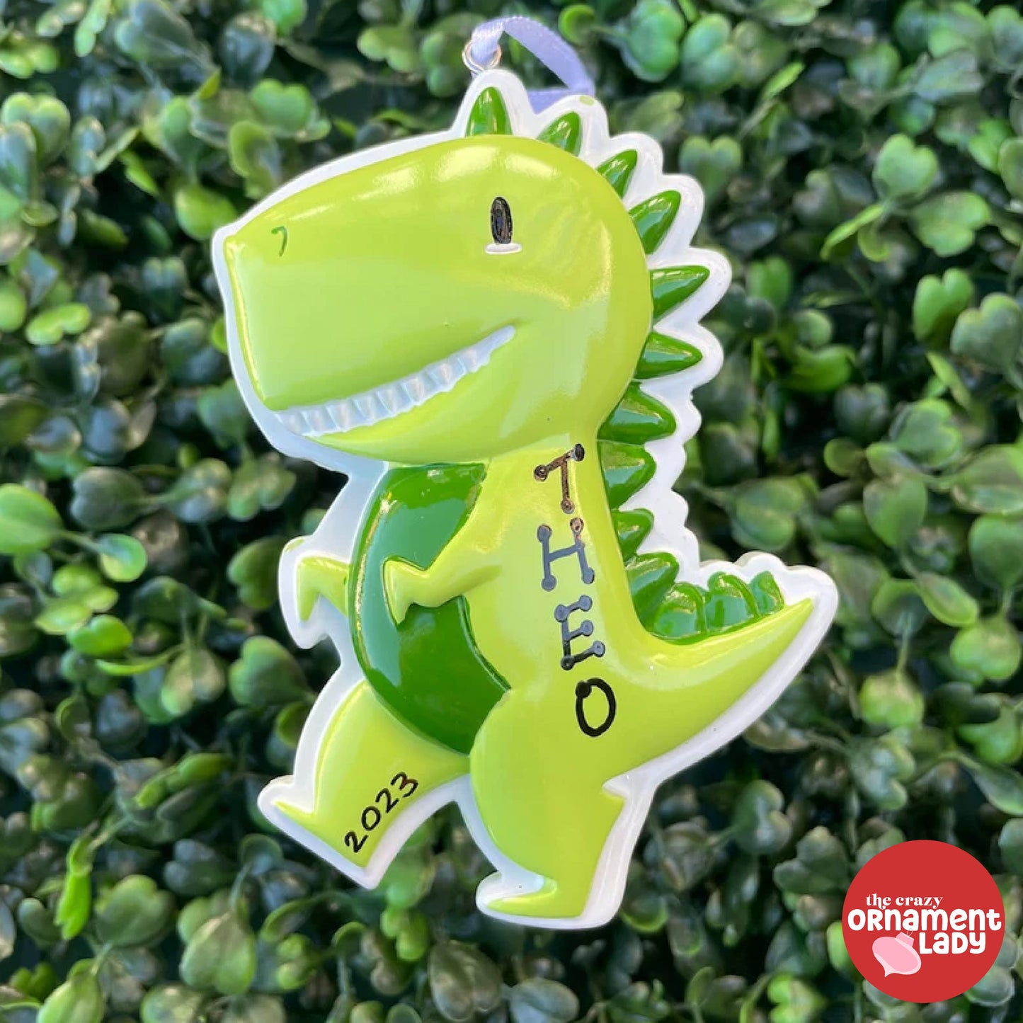 Green Dinosaur Ornament