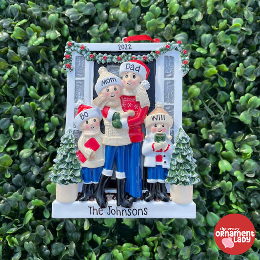 Farmhouse Ornament - Family of Four