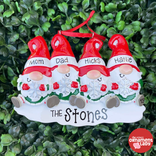 Gnomes Ornament - Family of Four