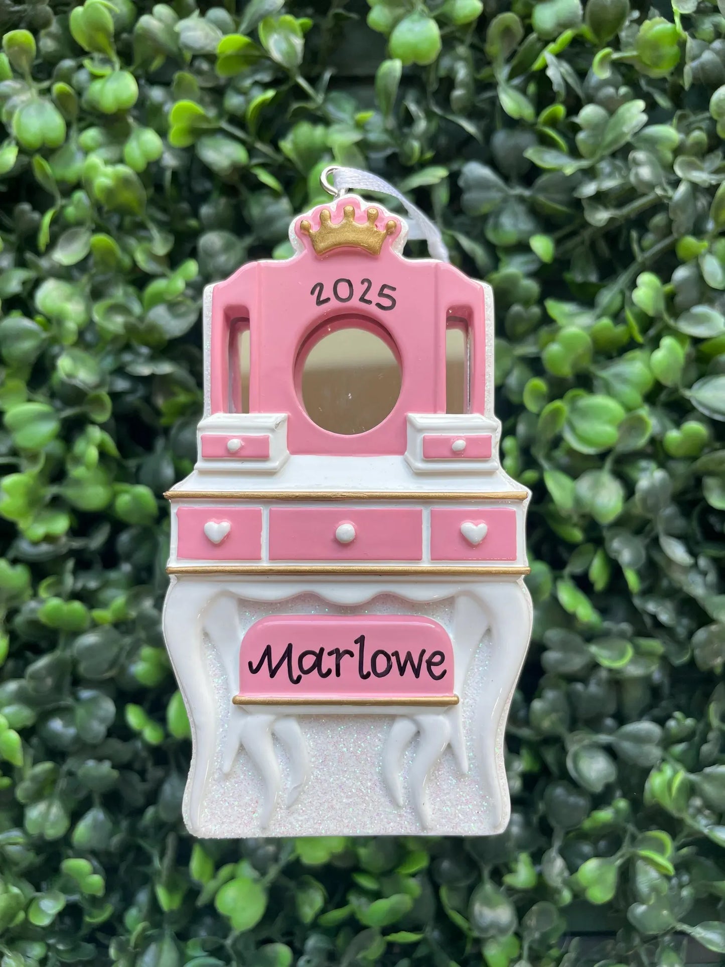 Pink Princess Vanity Personalized Ornament