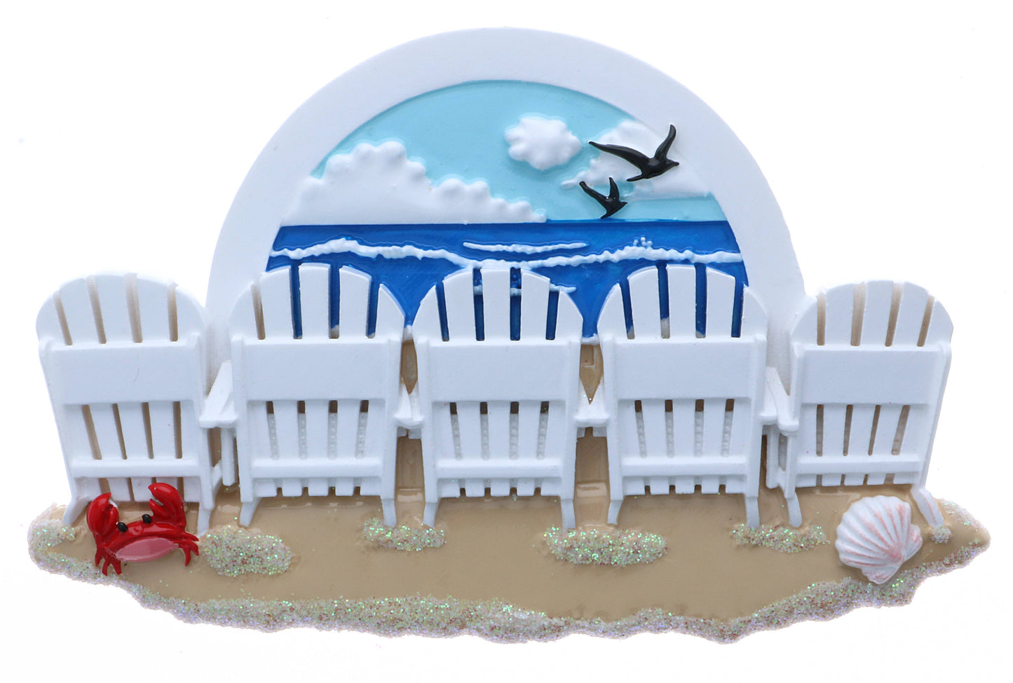 Beach Chair Ornament - Family of Five