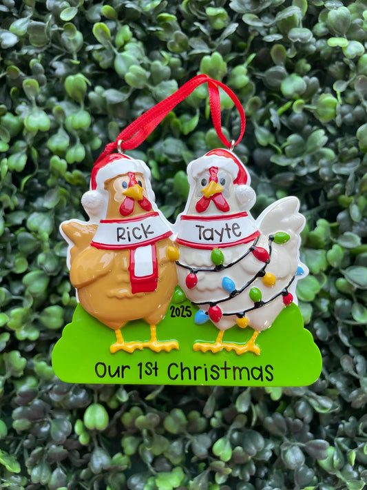 Chicken Ornament: Family of Two