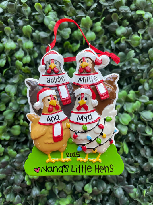 Chicken Ornament: Family of Four