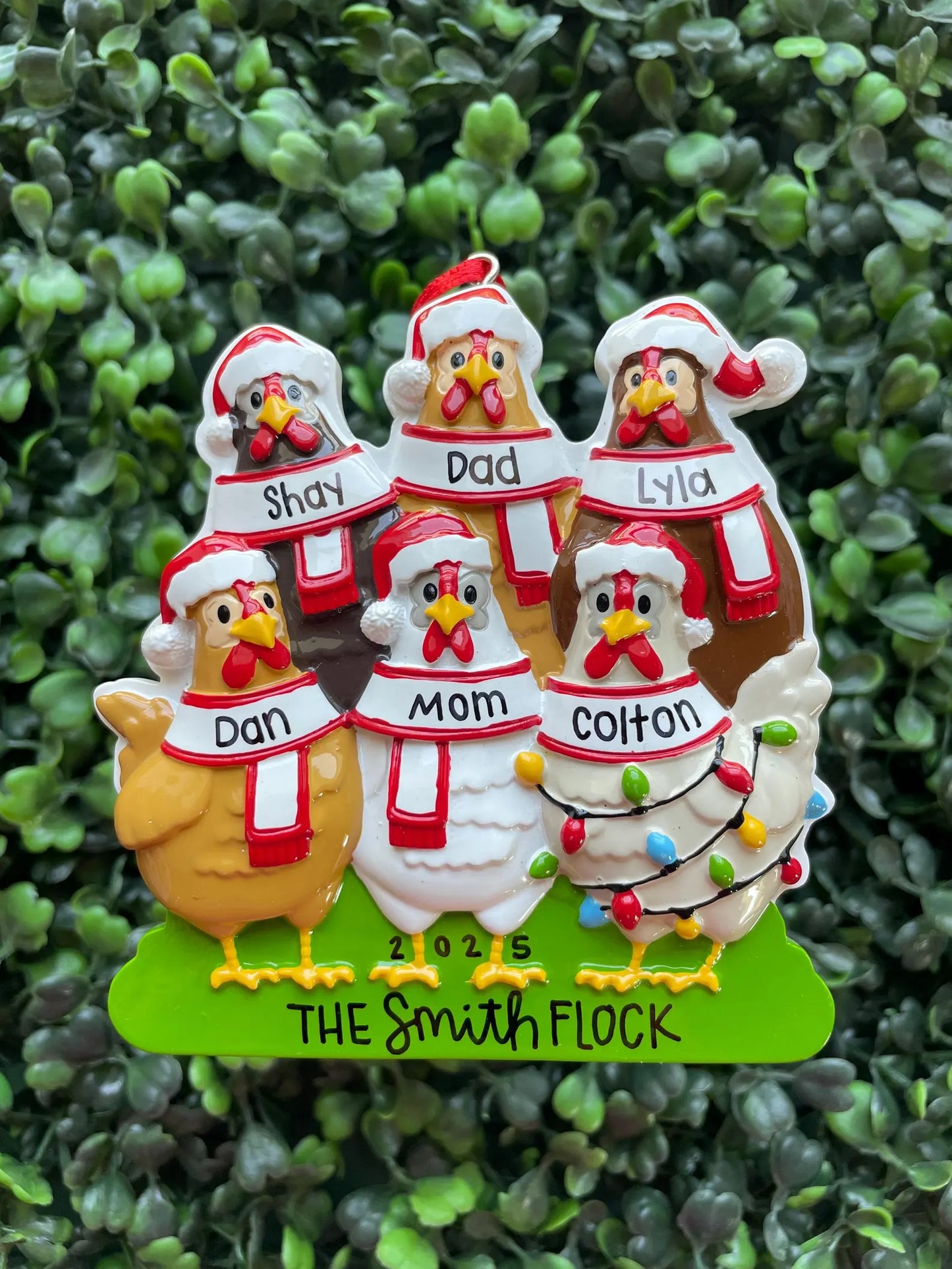 Chicken Ornament: Family of Six