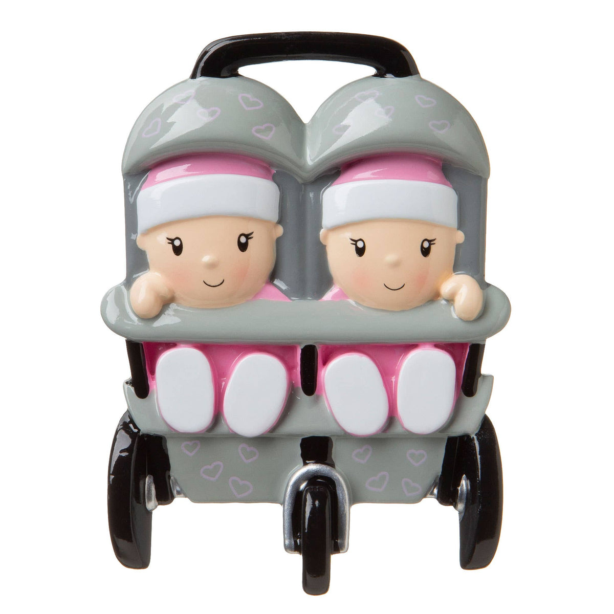Girl + Girl Twins in Stroller Ornament