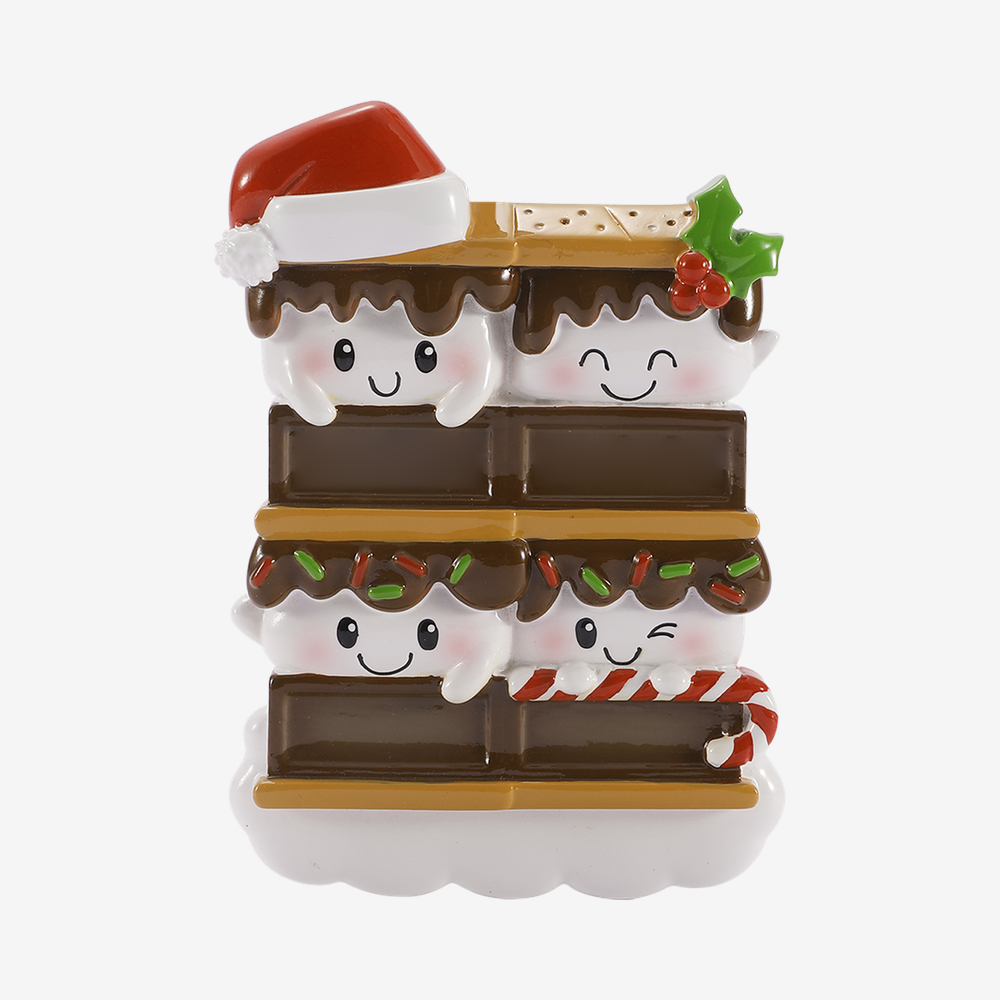 S'mores Ornament - Family of Four