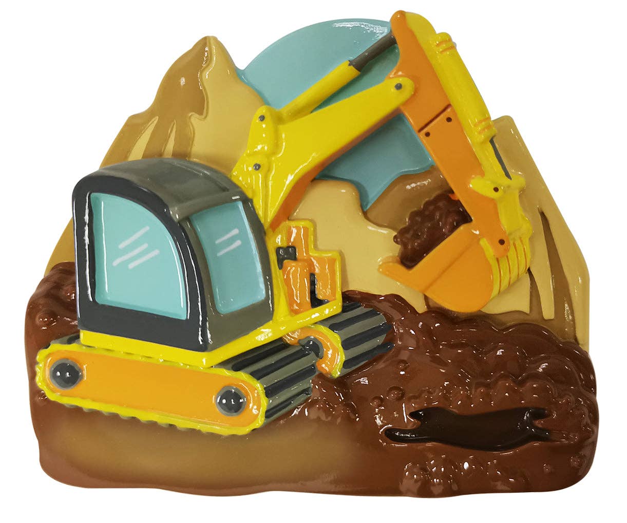 Dirt Pile Excavator Ornament