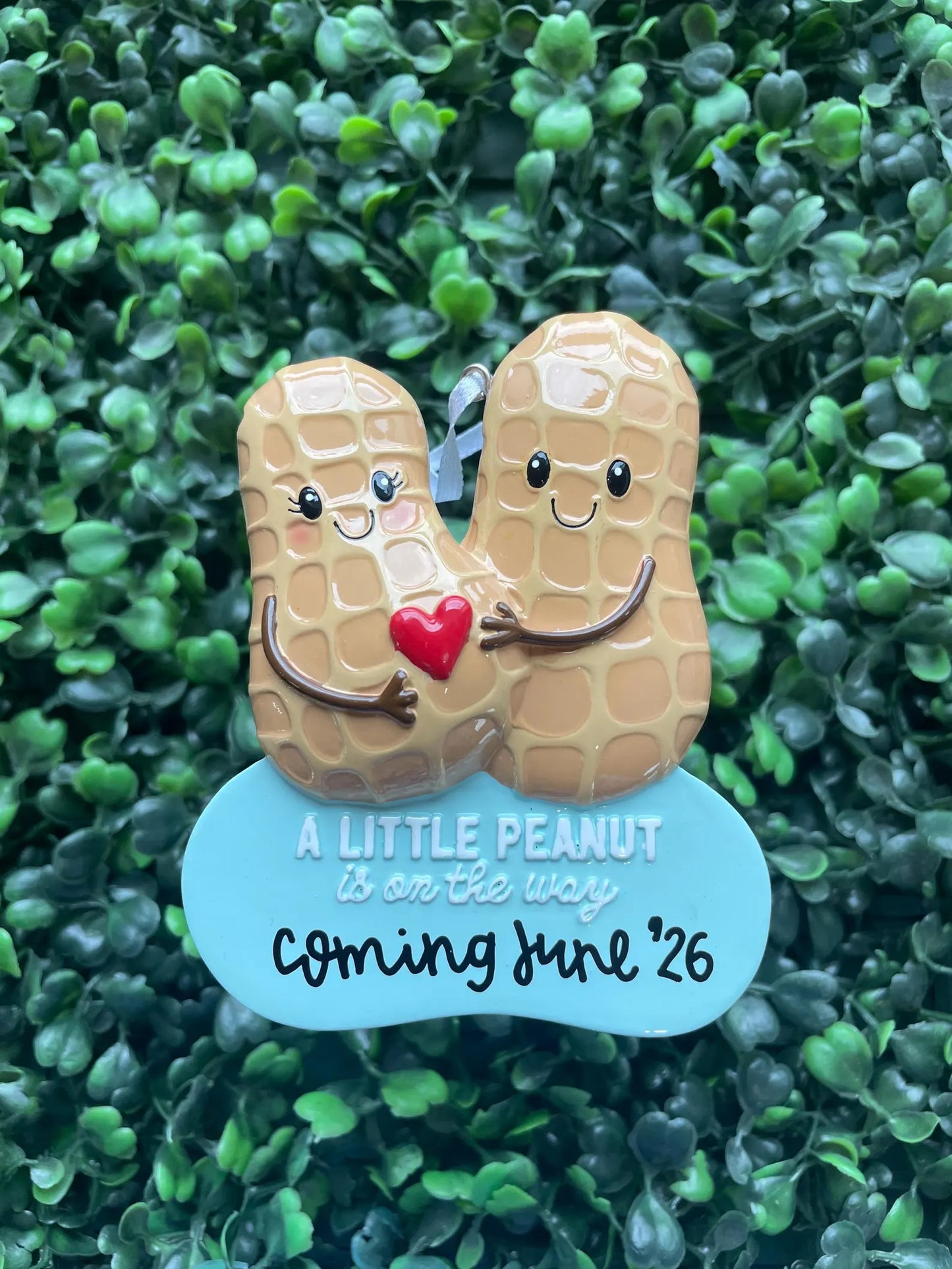 We're Expecting Peanut Couple Personalized Ornament