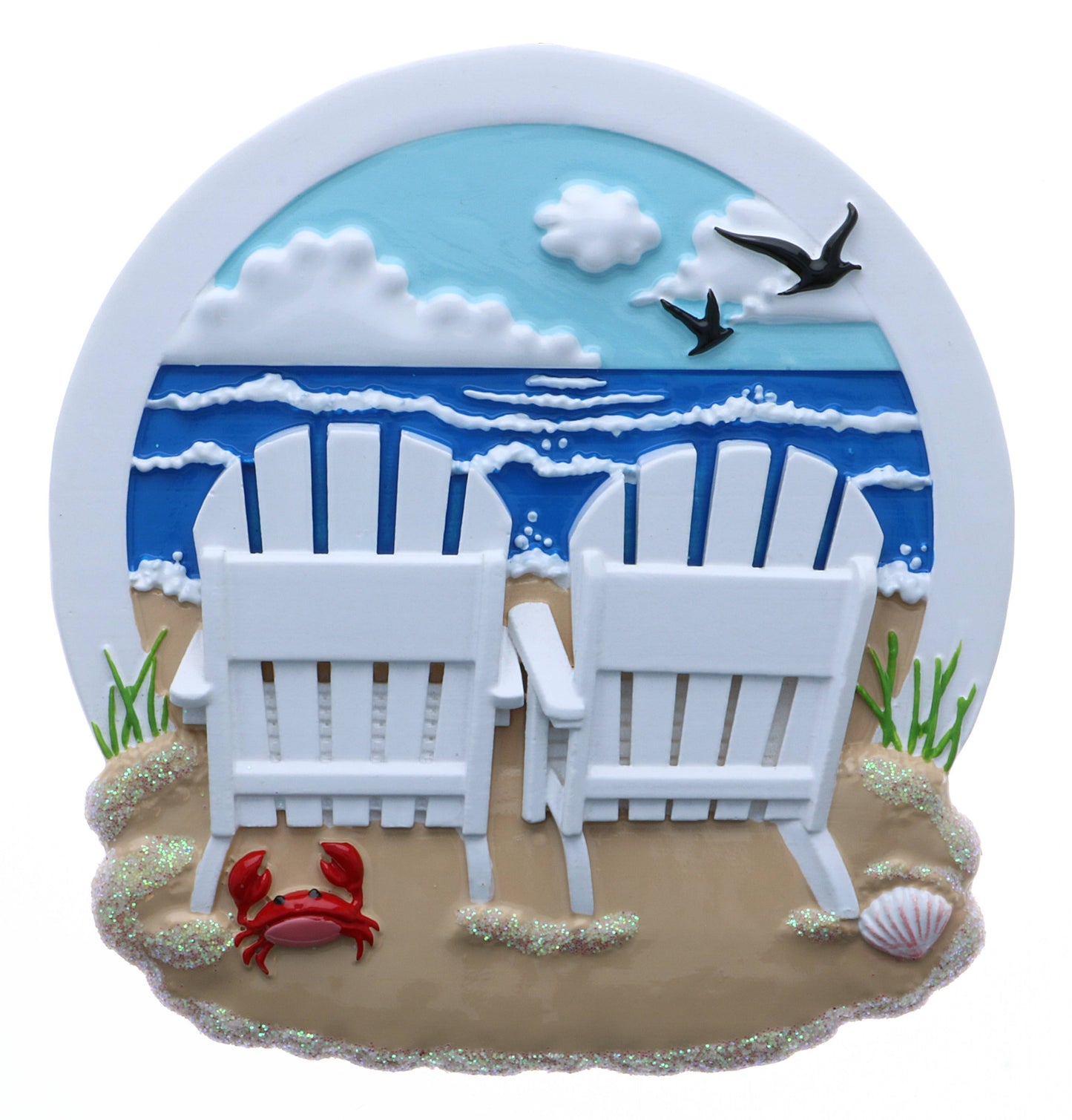 Beach Chair Ornament - Family of Two