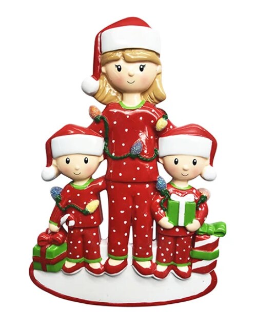 Mom and Two Children Ornament