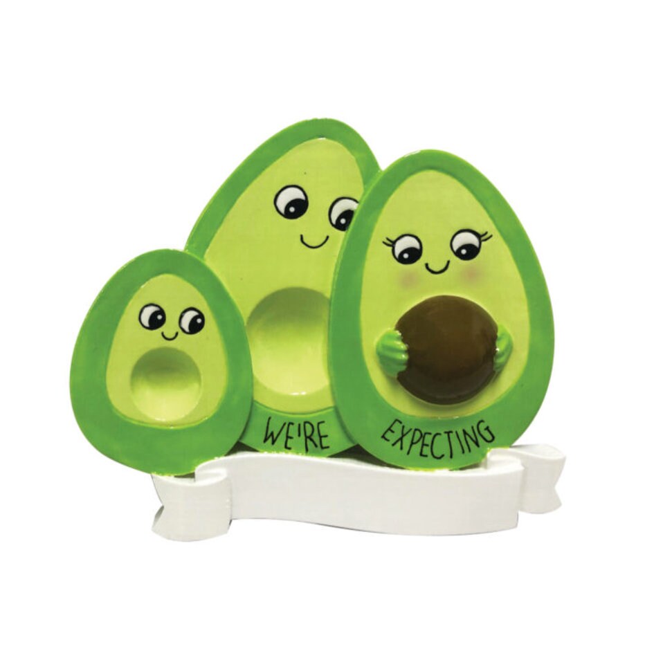 Avocado Expecting + One Child Family Ornament