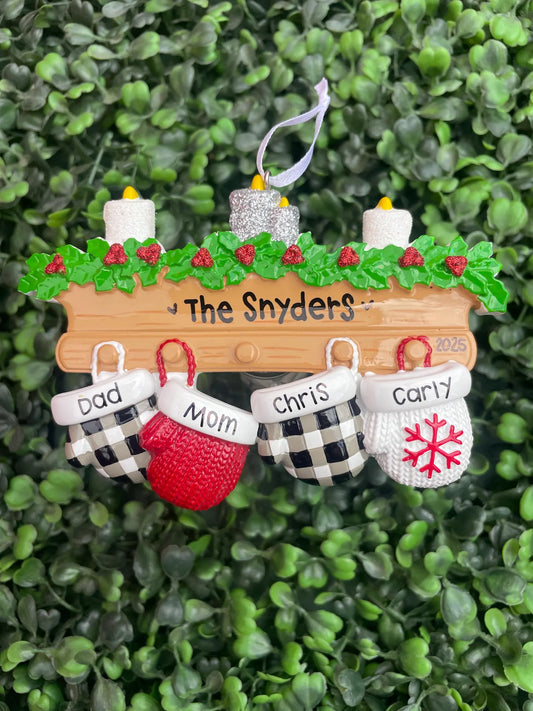 Mantle Mittens: Family of Four