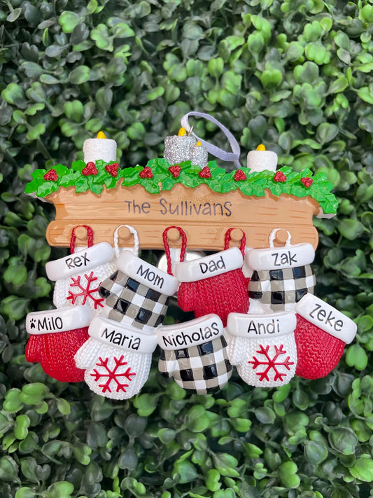 Mantle Mittens: Family of Nine