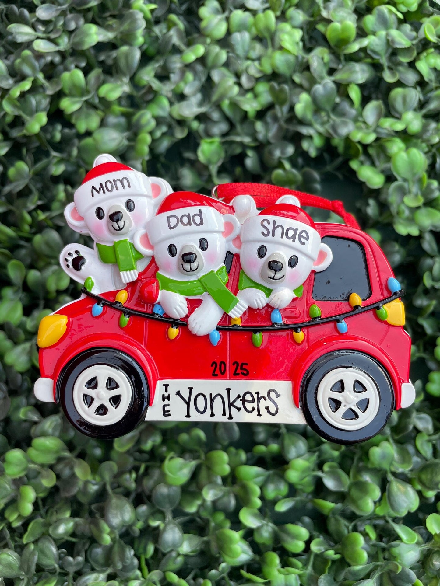 Polar Bears in Car: Family of Three