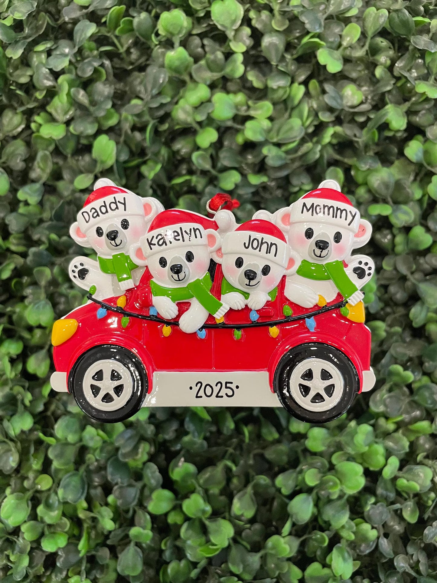 Polar Bears in Car: Family of Four