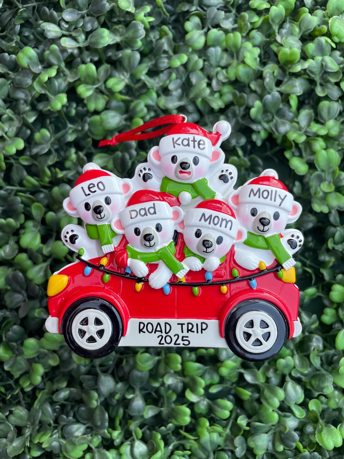 Polar Bears in Car: Family of Five