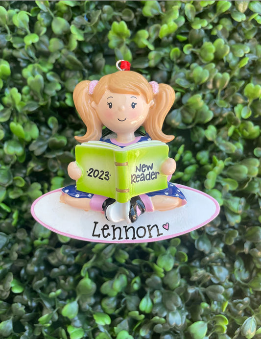 Girl Reading Ornament
