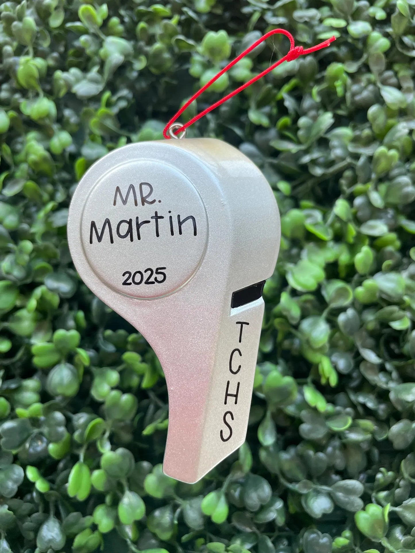 Coach's Whistle Personalized Ornament